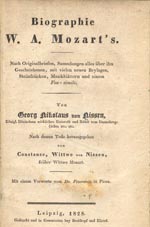 Georg Nikolaus von Nissen, Biographie W.A. Mozarts